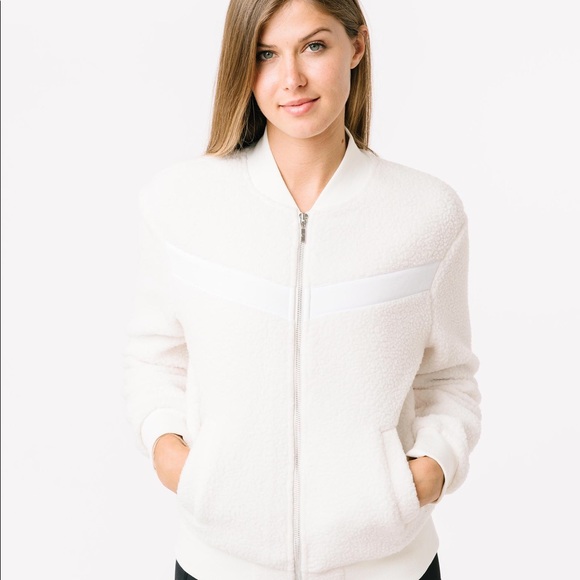 Zyia White Flying V Fleece Jack - Picture 2 of 4